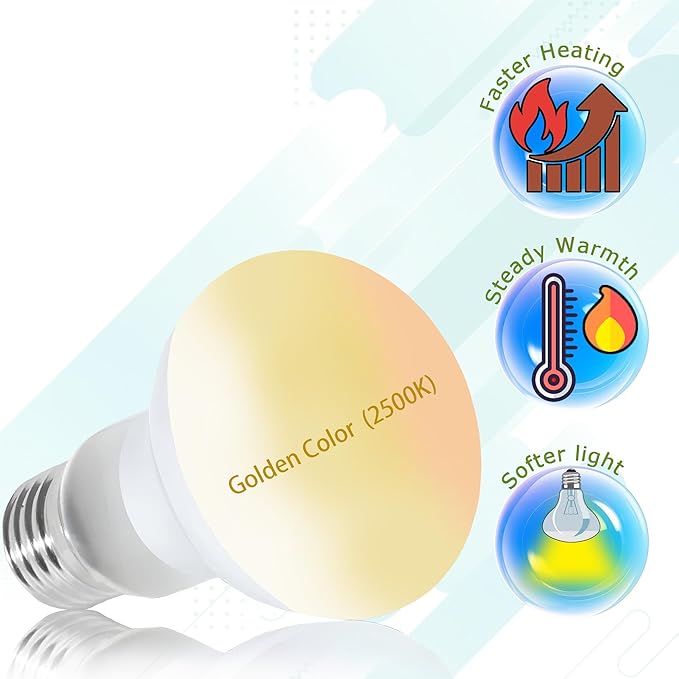 UVA Reptile Heat Lamp Bulb 100W - Basking Light for Bearded Dragons, Lizards, Tortoises, Chicks & Amphibians, Simulated Sunlight for Terrariums, Enhances Bone Strength & Overall Health