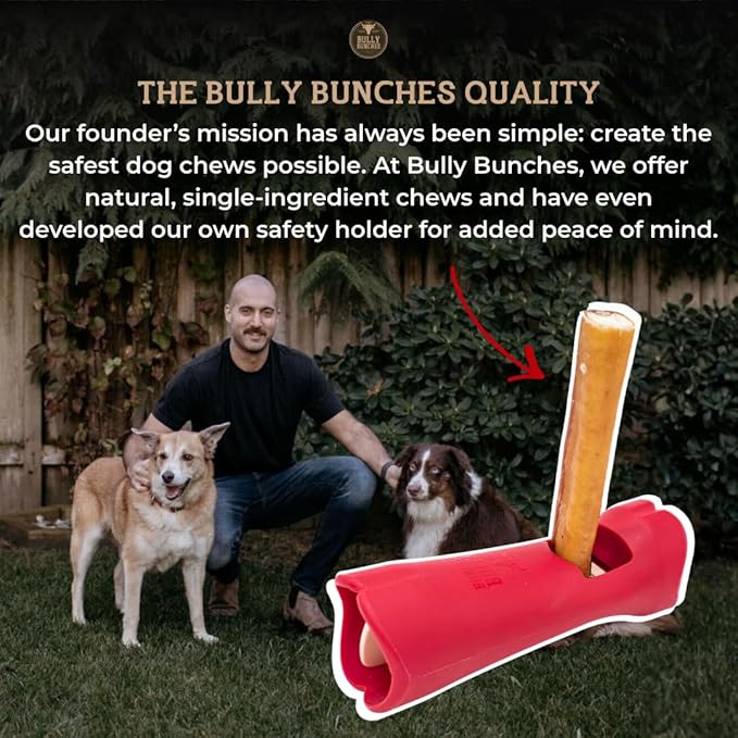 Bully Bunches Premium 6 Inch Thick Odor-Free Bully Sticks for Small & Medium Dogs - Consistently Sized, Long Lasting Chews for Oral Care- All Natural & Single Ingredient, 100% Beef Dog Treat (20 Pk)