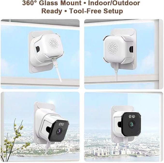 2K Security Window Camera, AI Full Color Night Anti Dazzle PIR Motion Detection Indoor Outdoor, with 2.4G 5G WiFi for Home Garage Pet Monitoring