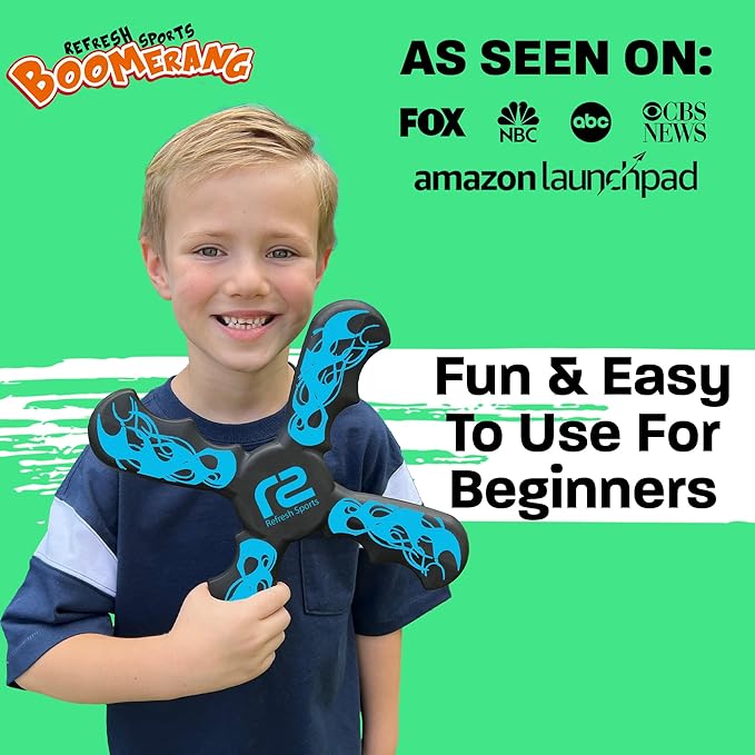 Boomerang Cool Toys For Ages 8-13 - Best 6 Year Old Boy Birthday Gift Soft Kid Toys For Boys & Girls to Play Indoors or Outdoors - Gift for Kids 6 7 8 9 10 11 12 & Up 7 Year Old Birthday Party Favor
