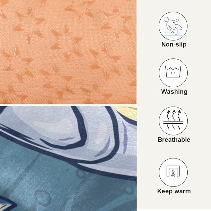 Pet Bed Marine Tuna Fish Dog Bed Mat Absorbing Non Slip Pad Pet Sleeping Mat for Small, Medium, and Large Dogs Puppy Cat 36 in x 24 in