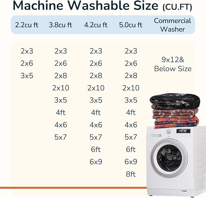 BESTSWEETIE Area Rug 2x6 Rug Machine Washable Non-Slip Low Pile Print Pattern