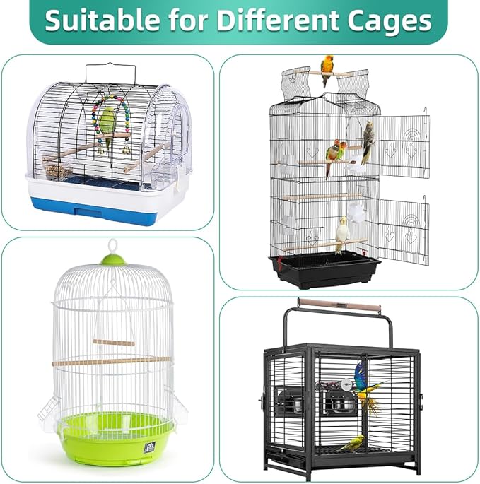 Bird Cage Seed Catcher, Seed Catcher Guard Net Cover, Parrot Nylon Mesh Net Cover, Universal Soft Airy Cage Net Stretchy Skirt for Round Square Cages (Star-White, 15.7" x87")