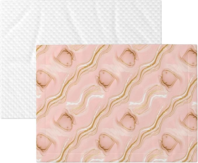 Reversible Plush Throw for Dogs and Cats, Pink Tie Dye Marble Texture, Double Sided Blanket with Nubby Dot Side and Sleek Side Ideal for Cuddling Nesting Security