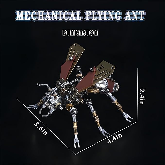 Adult 3D Metal Puzzle, Punk Insect Metal Model Set, 3D Puzzle Mechanical Insect Building Blocks, Fun DIY Assembly, high-end Men's Gifts.