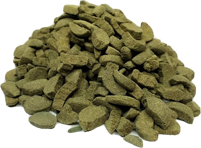Aquatic Foods Inc. BITS & Pieces of Spirulina, Algae & Veggie Sinking Wafers for Bottom Fish, Shrimp, Snails, Crabs, Crayfish, All Tropical Fish…10oz Small Jar