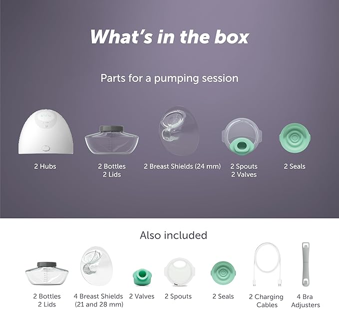 Elvie - Double, Wearable Breast Pump w/App - The Smallest & Quietest - Portable - Hands Free & Discreet - Automated with Four Personalized Settings