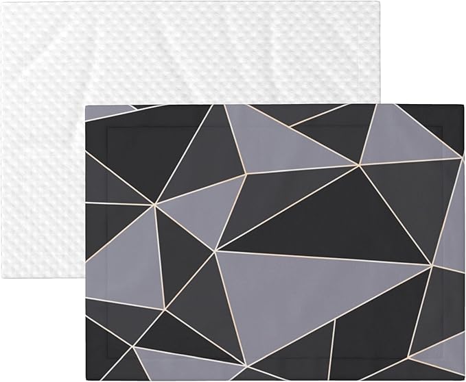 Black Grey Blanket for Pet - Striped Throw Blanket 40x30 Couch Blankets for Puppy Dogs Cats