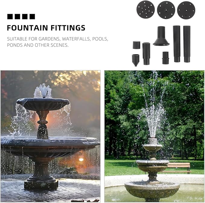 VICASKY Solar Bird Bath Fountains Accessories 10 Pcs Plastic Nozzles Pond Waterfall Bird Bath Solar Pump Parts for Diy Garden Water Feature