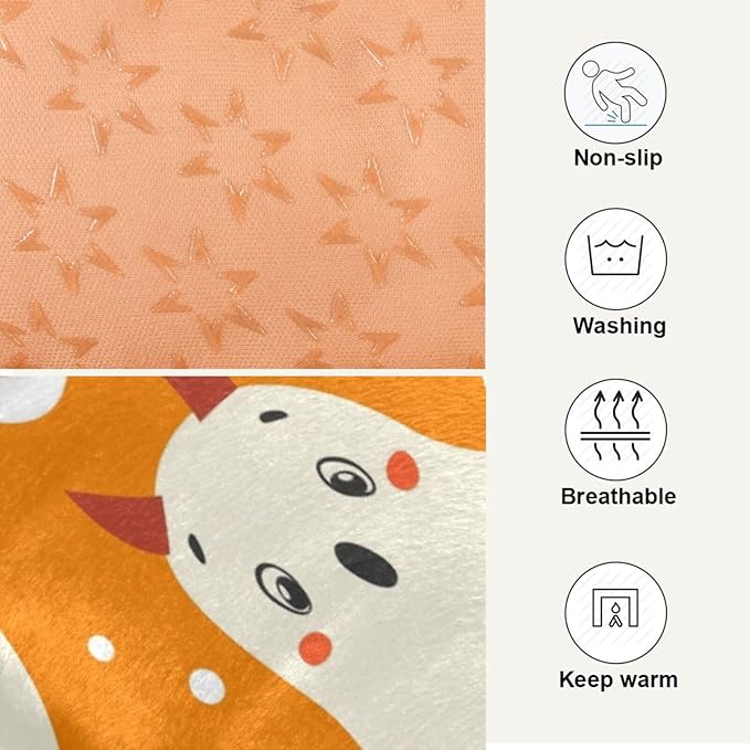 Halloween Ghost Bat Pet Bed Cute Dog Bed Mat Absorbing Non Slip Pad Pet Sleeping Mat for Small, Medium, and Large Dogs Puppy Cat 24 in x 18 in