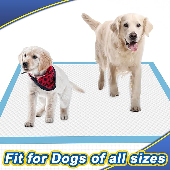 Puppy Pads 120 Pack, 30"x36" Extra Large Dog Pads, Thicken Dog Training Liners for Indoor, Outdoor Use, Heavy Absorbent Pee Underpads for Doggy, Doggies XLarge, Blue