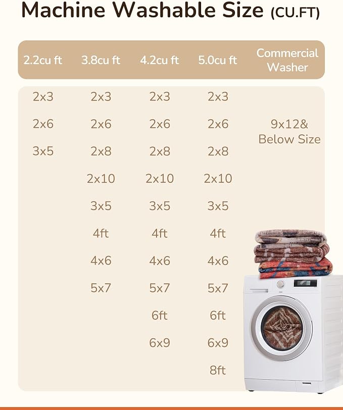 BESTSWEETIE Area Rug 3x4 Rug Machine Washable Non-Slip Low Pile Print Pattern