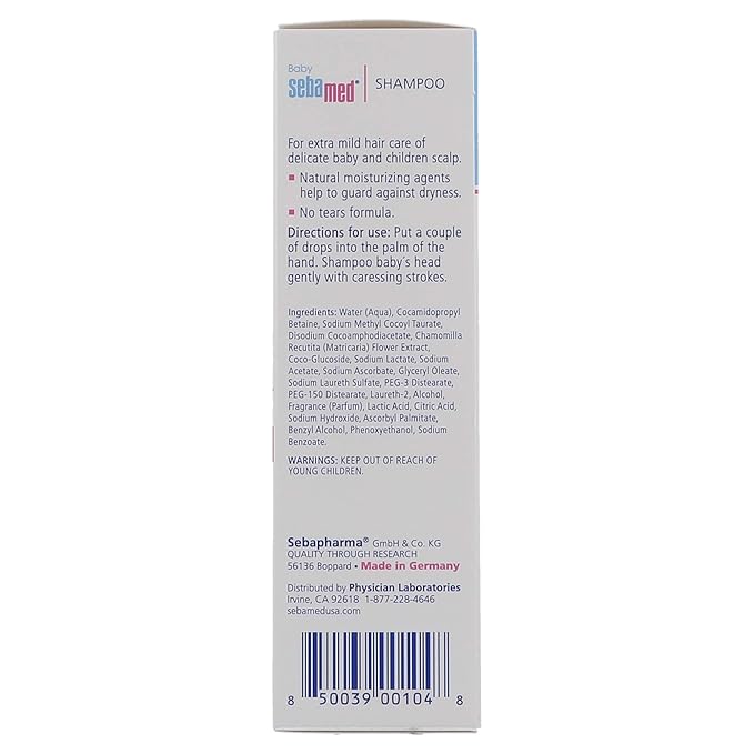 SEBAMED Children's Baby Shampoo Extra Mild Cleanser for Delicate Baby Hair and Scalp (250mL)