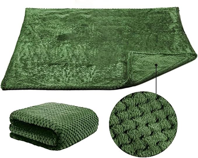 Pet Blanket Warm Soft Dog Blankets Washable Cat Throw Blankets Sofa Bed Couch Furniture Protector Cover for Small Medium Large Dogs Cats, Green, 39" x 47"
