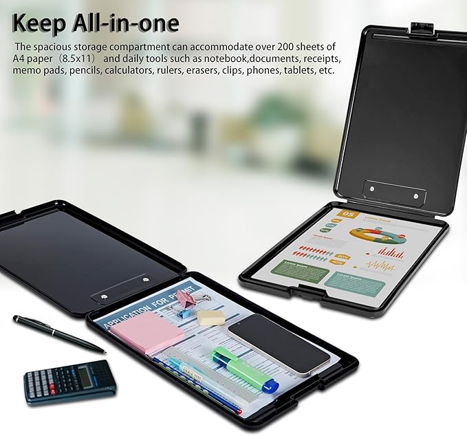 Clipboard with Storage,Office Supplies Nursing Clipboards Folder with Pen Holder Plastic Foldable Clip Board with Storage for Nurse Teacher,Galaxy Tree