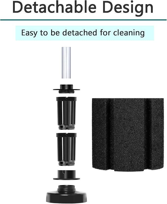 AQUANEAT Aquarium Bio Sponge Filter Breeding Fry Betta Shrimp Nano Fish Tank (Large up to 60Gal)