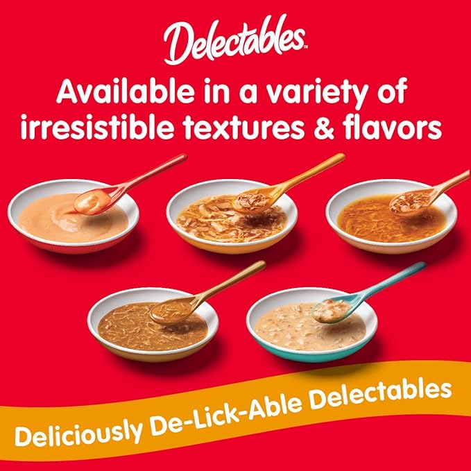 Hartz Delectables Bisque Lickable Cat Treats, Tuna & Salmon, 12 Count