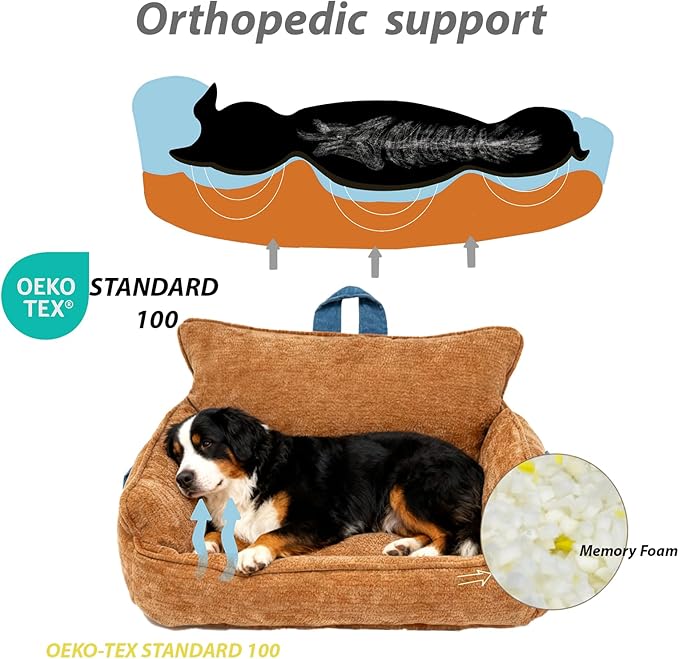 Washable Dog Bed,Dog Bed Medium Size Dog,Memory Foam Dog Bed,Dog Sofa Bed Warm and Comfortable,M(23.5"x15.5"x13.5")