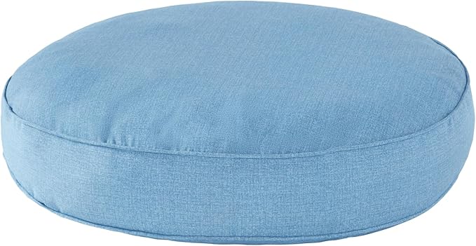 Gordie Round Indoor/Outdoor Pillow Style Dog Bed, Blue Heather, Small