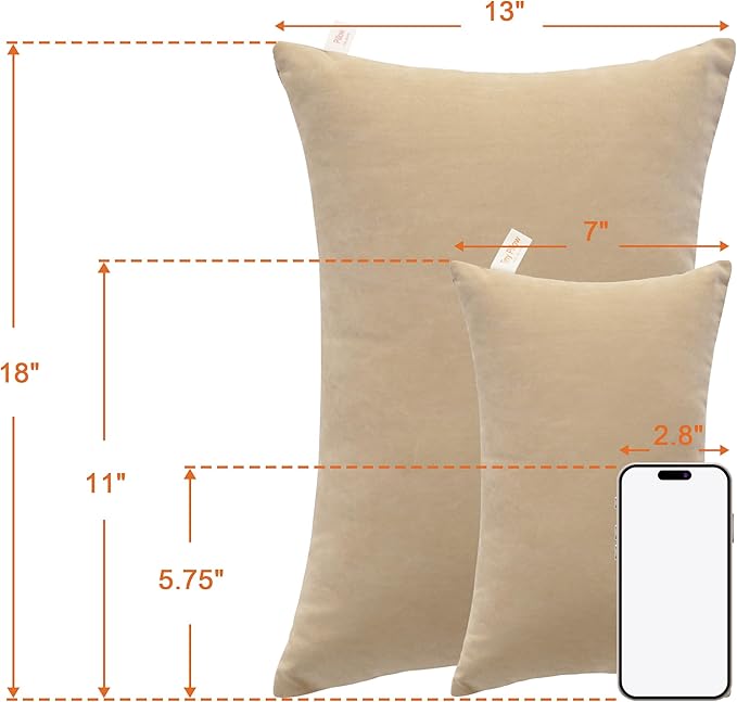 NTBAY Toddler Pillows, Down Alternative 13"x18" Pillows, Machine Washable - Soft and Breathable Travel Small Pillows for Sleeping, Ideal for Daycare, Crib, Cot, Light Taupe