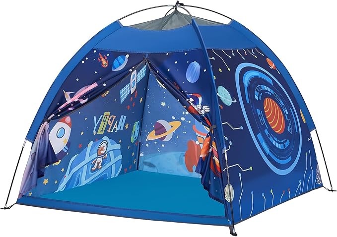 Space World Play Tent Galaxy Dome Playhouse for Boys and Girls Imaginative Play-Astronaut Space for Kids Indoor and Outdoor Fun, Perfect Kid’s Gift- 47" x 47" x 43"