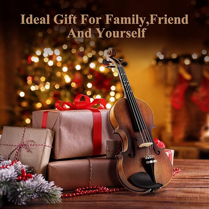 Eastar 1/4 Violin Set Fiddle for Beginners with Hard Case, Rosin, Shoulder Rest, Bow, and Extra Strings (Imprinted Finger Guide on Fingerboard), EVA-3