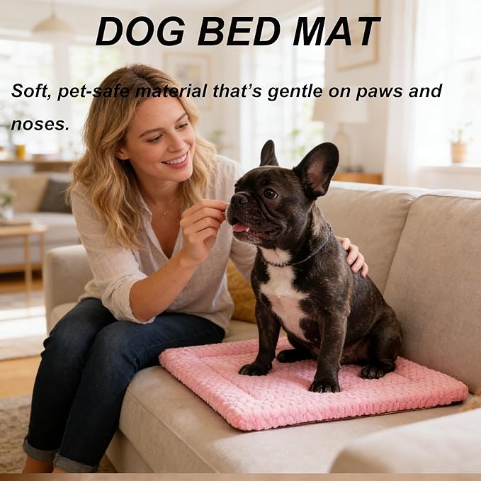 Dog Bed Mat - Reversible Dog Crate Bed Mats, Soft & Breathable Kennel Pad, Durable Crate Bed for Small Medium Large Dogs & Cats