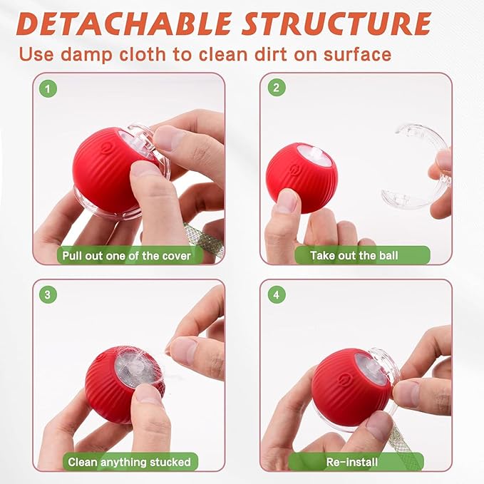 Speed 2.0 Tail Interactive Cat Toys for Indoor Cats, Chirping & Motion Activate Cat Toy, Smart Kitten Rolling Ball Moving Ball Toys, Rechargeable Dog Cat Bal l for Enrichment Exercise (New Blue)