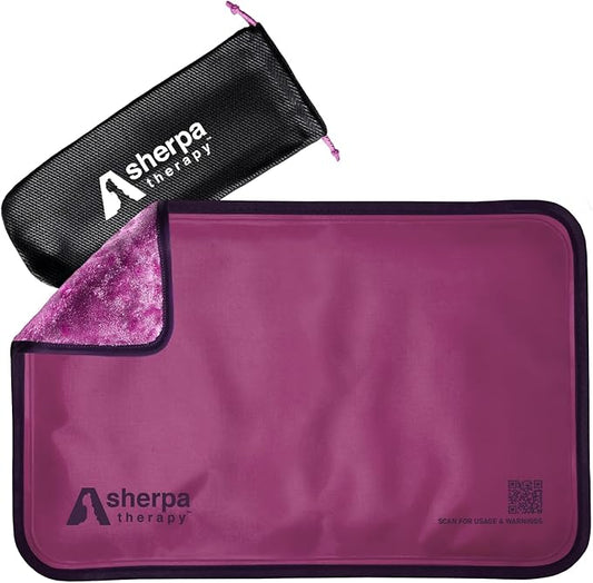 Medium Flexible Gel Ice Packs Reusable - Hot and Cold Soft Ice Packs for Injuries Reusable for Ankle, Arm, Foot, Leg, Back Pain Relief - 8" x 12" - Purple