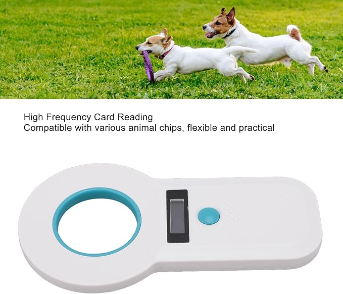 Pet Chip Scanner Animal Tag Reader USB Interface 15 Digits Microchip Recognizer for Cats Dogs 128 Data Storage Black The of Data Pet Efficient Help Reader Chip Effortlessly (White)