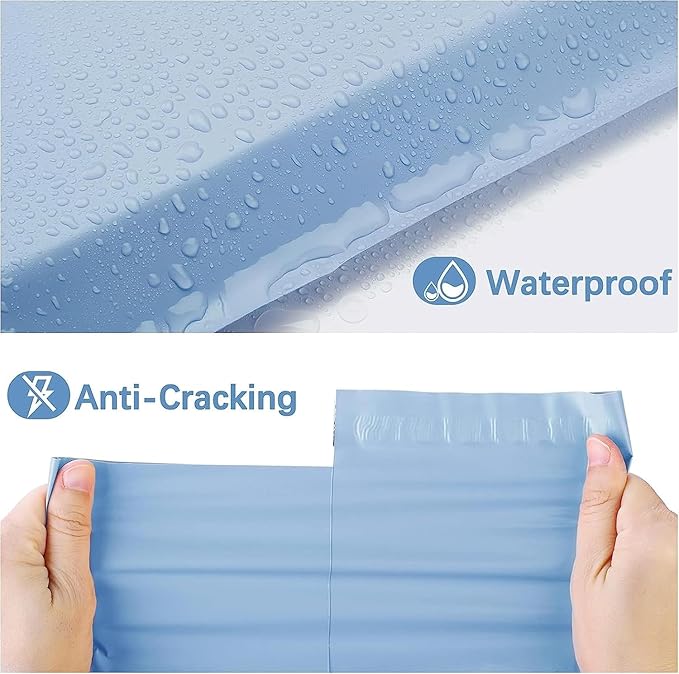 Metronic Poly Mailers 14.5x19 70,000 Pack Large Shipping Bags for Clothing Mailing Bags with Strong Self-sealing Adhesive Waterproof and Tear-Proof Shipping Bags Bulk in Blue