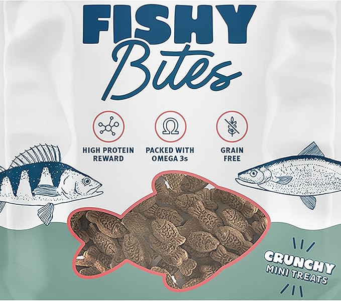 Icelandic+ Fishy Bites: Perch & Herring - 2oz - Dog Treats, Crunchy Mini Snacks, 3 Ingredient Pet Rewards, Preservative Free, Slow Baked, Natural (Pack of 2)