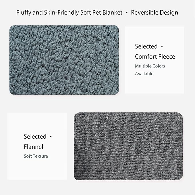 Waterproof Pet Blanket, Lovers Blanket Reversible Plush Sherpa Fleece Furniture Protector for Sofa, Bed & Couch, Liquid & Pee Proof Dog Blanket Cover for Dogs Cats Lovers Couples (Black, XS(20"x28"))