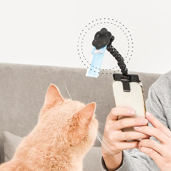 Dog Selfie Treat Clip, Rotatable Pet Selfie Stick Smartphone Attachment for Phone Camera Cat and Dog Photo Use