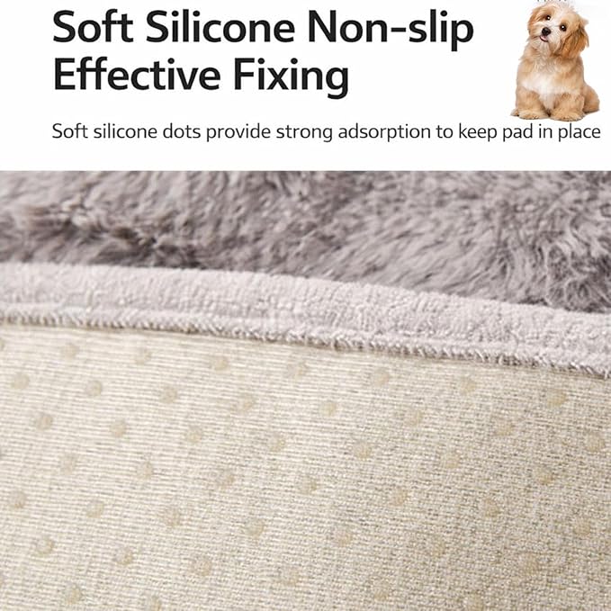Dream Cloud Pet Sofa Bed, Dream Cloud Pet Sofa Bed Cover, Cozy Rabbit-Velvet Non-Slip Washable Fluffy Plush Pet Mat for Furniture Protection, Soft Couch Bed for Dogs & Cats (White, 80X80 CM)