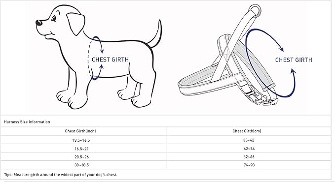 Blueberry Pet 4 Colors Soft & Comfy 3M Reflective Jacquard Padded Dog Harness, Chest Girth 30" - 38.5", Purple Grey, Large, Adjustable Harnesses for Dogs
