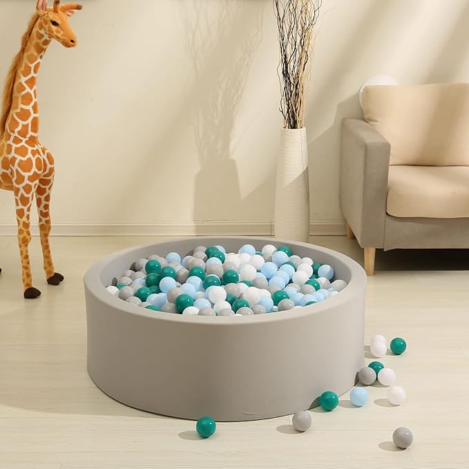 GOGOSO Ball Pits Balls for Toddlers Pack of 50 100 200 Plastics Shape Ball Non-Phthalate Non-BPA Non-Toxic 2.2-Inch Crush Proof Play Balls