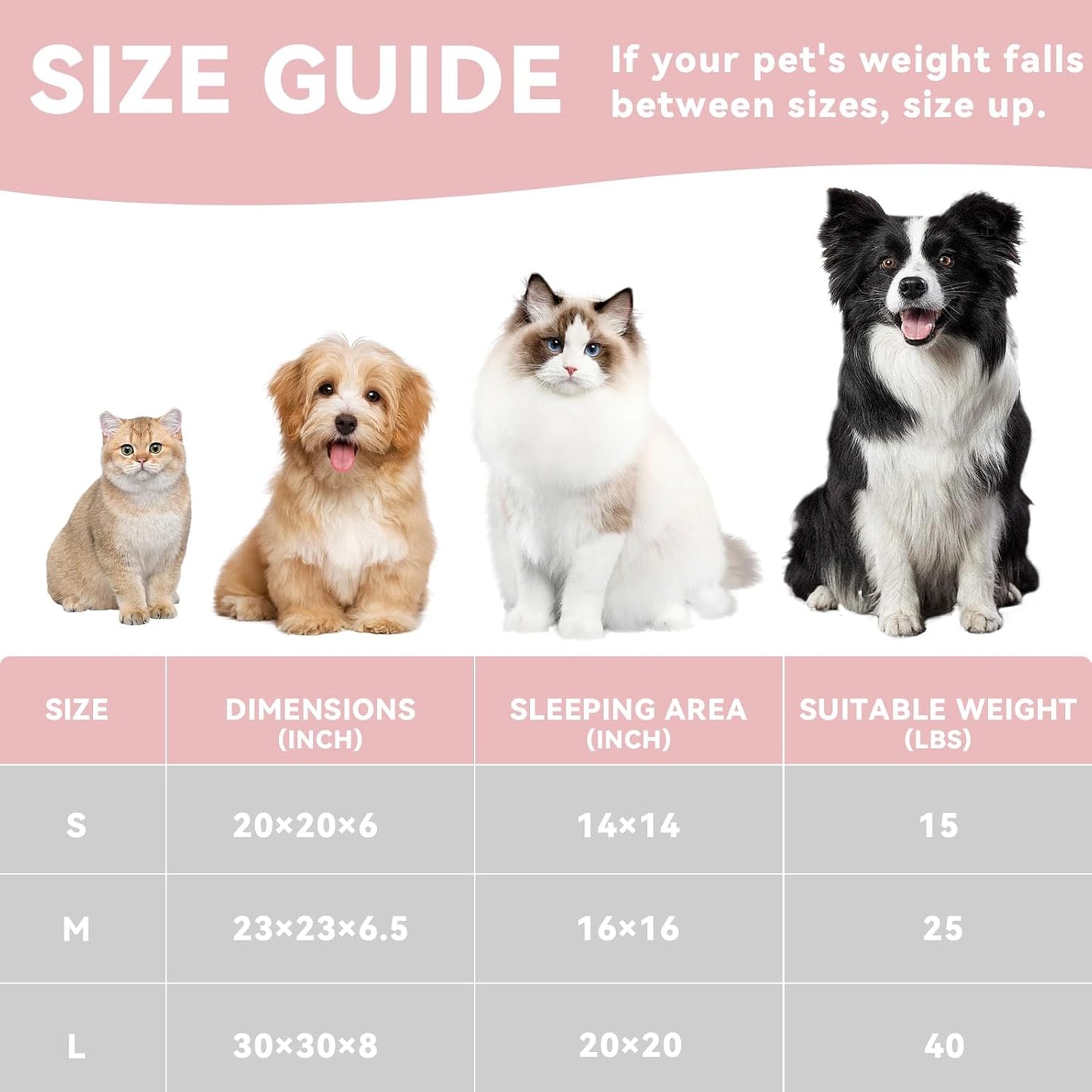 23in Round Cat Dog Bed for Large Medium Small Dogs Cats, Machine Washable Sleeping Sofa, Non-Slip Bottom Breathable Soft Calming Pet Cuddler for Indoor/Outdoor/Car/Cage, Dark Grey