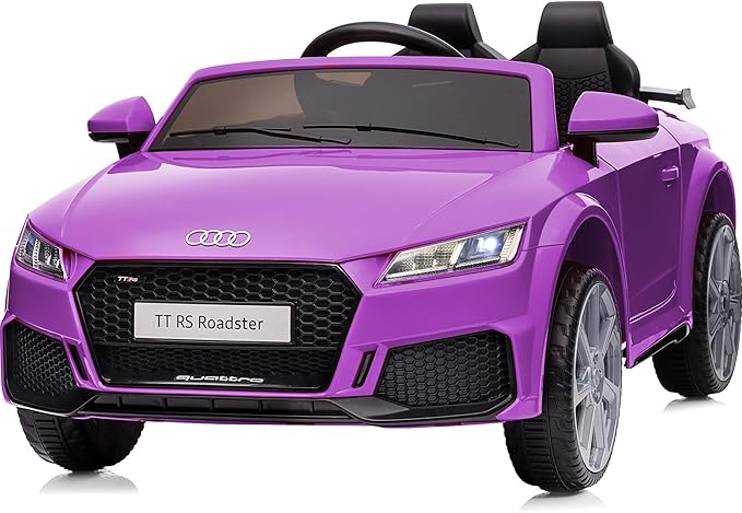 Electric Car for Kids, Licensed Audi 6V Kids Ride on Car Toy for Toddlers with Remote, Bluetooth - Purple