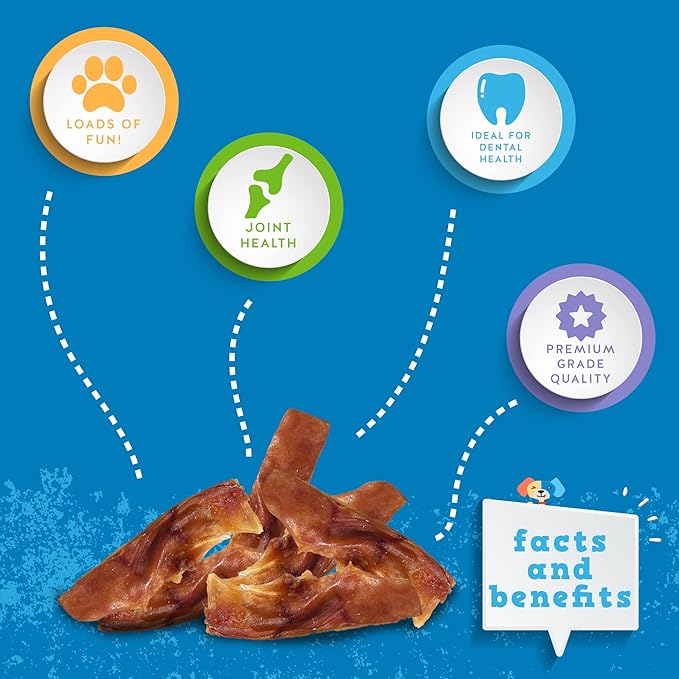 Jack&Pup Pig Ears Slivers (2Lb) - All Natural Single Ingredient Pork Strips Dog Treats, Excellent Rawhide Alternative, Dog Chews for Large and Small Dogs
