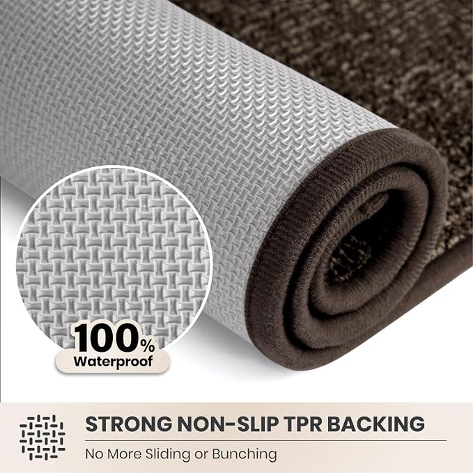 PURRUGS Dirt Trapping Door Mat 34" x 59", Non-Slip Machine Washable Entry Rug