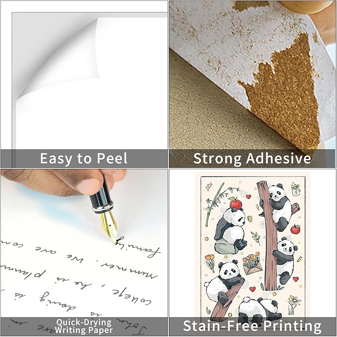 8.5" x 11" Full Sheet Label Sticker Paper for Laser & Inkjet Printers, Self Adhesive Full Page Shipping Labels, Printable White Matte Mailing Label Stickers(600 Sheets, 600 Labels)