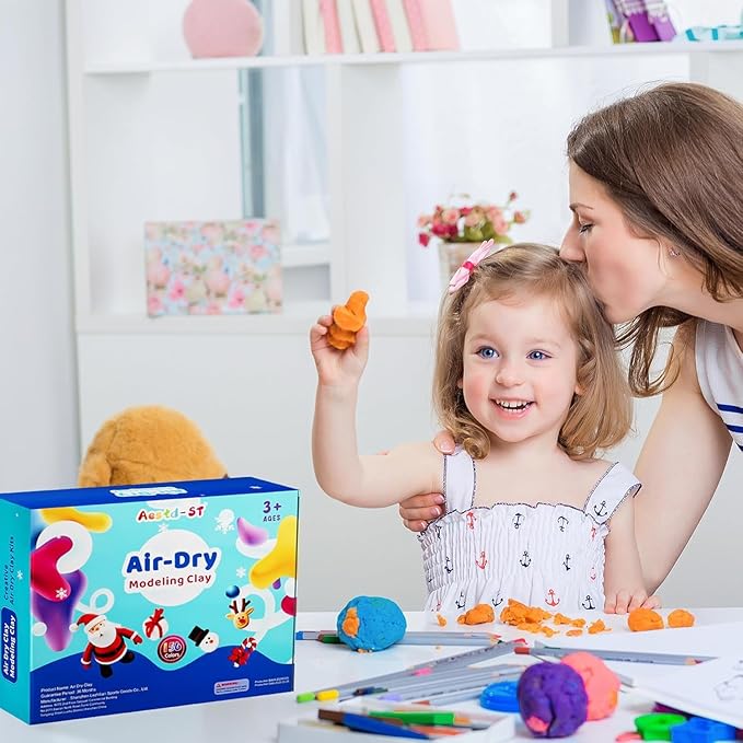 Air Dry Clay 156 Colors, Modeling Clay for Kids, Model Magic Clay, DIY Molding Clay Kit with Sculpting Tools, Soft and Non-Sticky, Arts and Crafts Gift for Boys Girls Kids