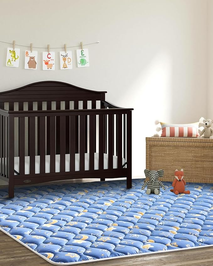Odorless Premium Foam Baby Play Mat 71" X 59", Extra Large Activity Playmats for Babies,Toddlers, Infants, Soft Thicker Baby Mat for Floor, Play & Tummy Time, Machine Washable for Easy Care