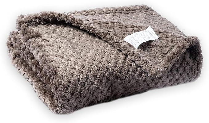 Pet Blanket Warm Soft Dog Blankets Washable Cat Throw Blankets Sofa Bed Couch Furniture Protector Cover for Small Medium Large Dogs Cats, Khaki, 39" x 47"