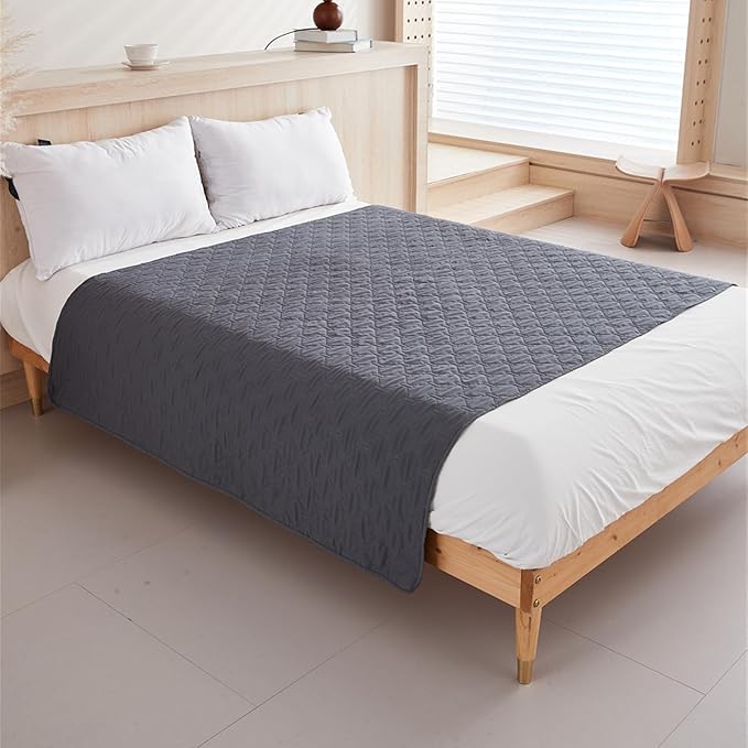 GIBZ Waterproof Dog Bed Blanket Cover Anti Slip Pet Furniture Protector Washable Large Washable Quilted Mat for Indoor, Dark Grey, 200x200cm