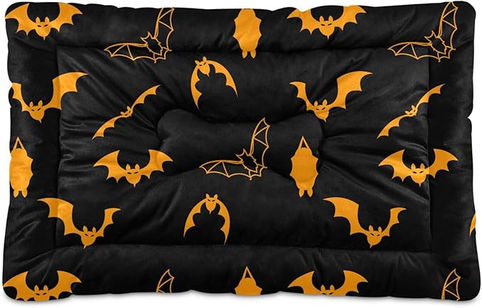 Halloween Bats Pet Bed Cute Dog Bed Mat Absorbing Non Slip Pad Pet Sleeping Mat for Small, Medium, and Large Dogs Puppy Cat 24 in x 18 in