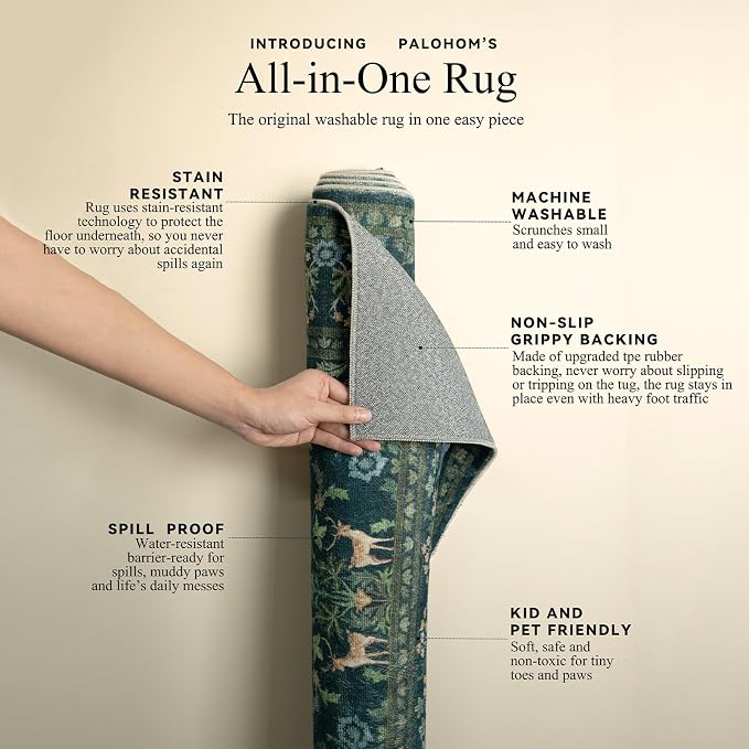 Washable Runners for Hallways Kitchen Rugs: 2'x6' Runner Rug Stain Resistant