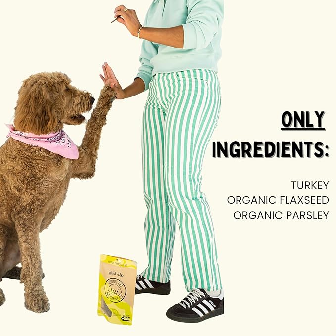 Winnie Lou Turkey Jerky Dog Treats - Limited Ingredient, Human Grade, Training Treats for Small, Medium & Large Dogs, USA Made, High Protein, Chews, Hypoallergenic, Sensative Stomach (1 Pack)