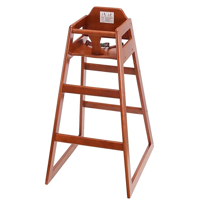 Stager Direct, Seating Ready-to-Assemble Restaurant Wood Bar Height High Chair, Baby Highchairs, Durable Dining Feeding Chair with Steps, High Chairs for Babies and Toddlers, (n 02)